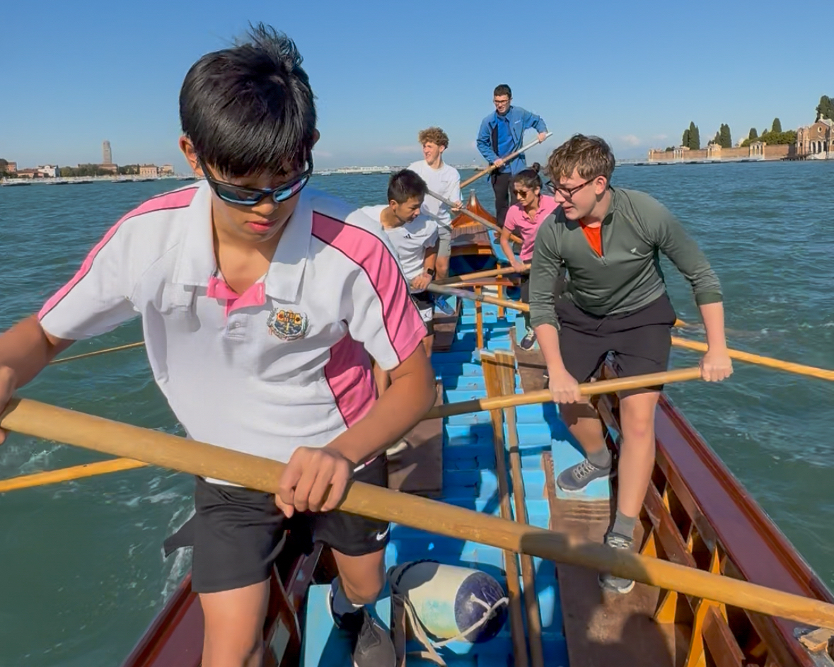 Rowing in Venice