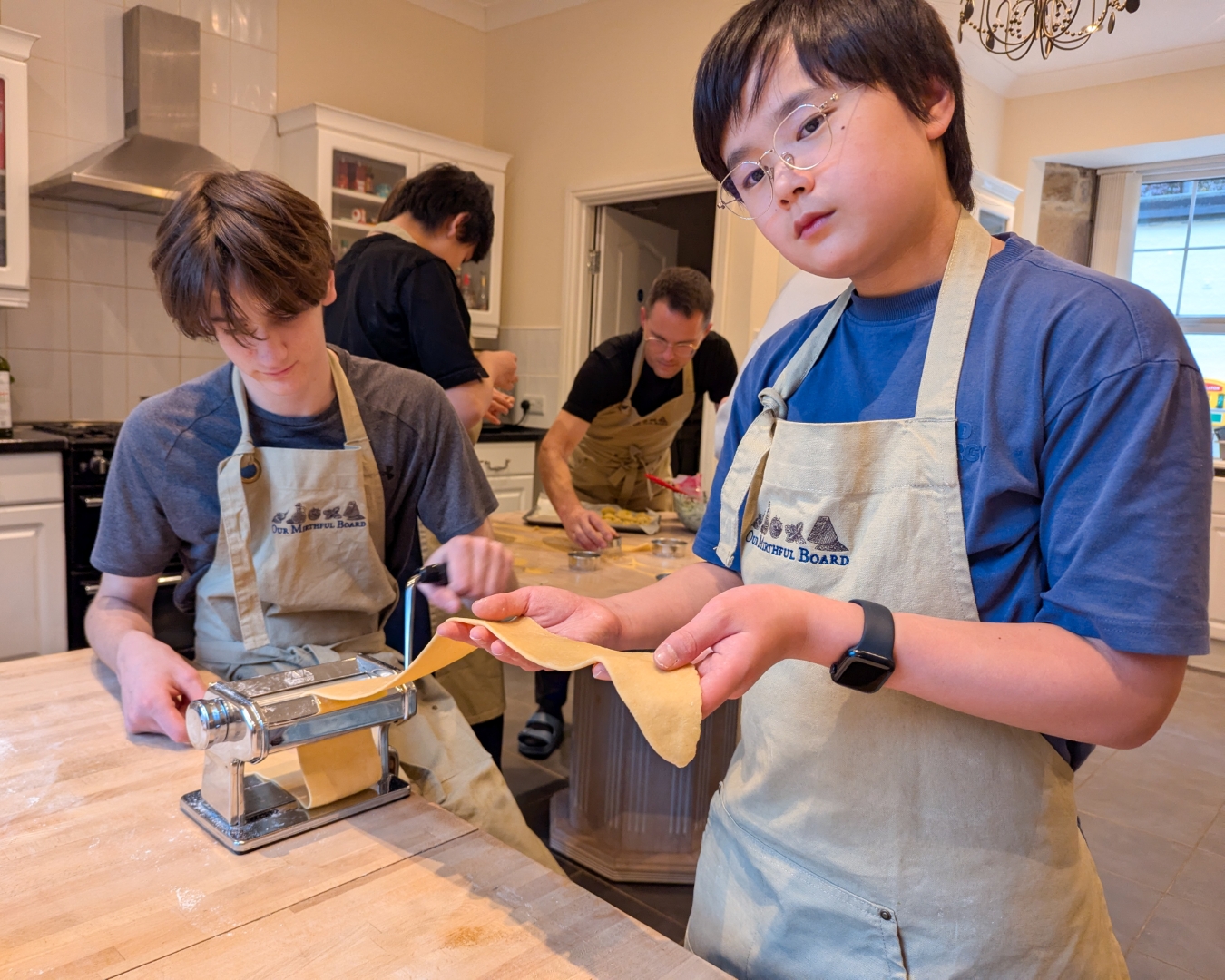 Preparing pasta in Cumbria