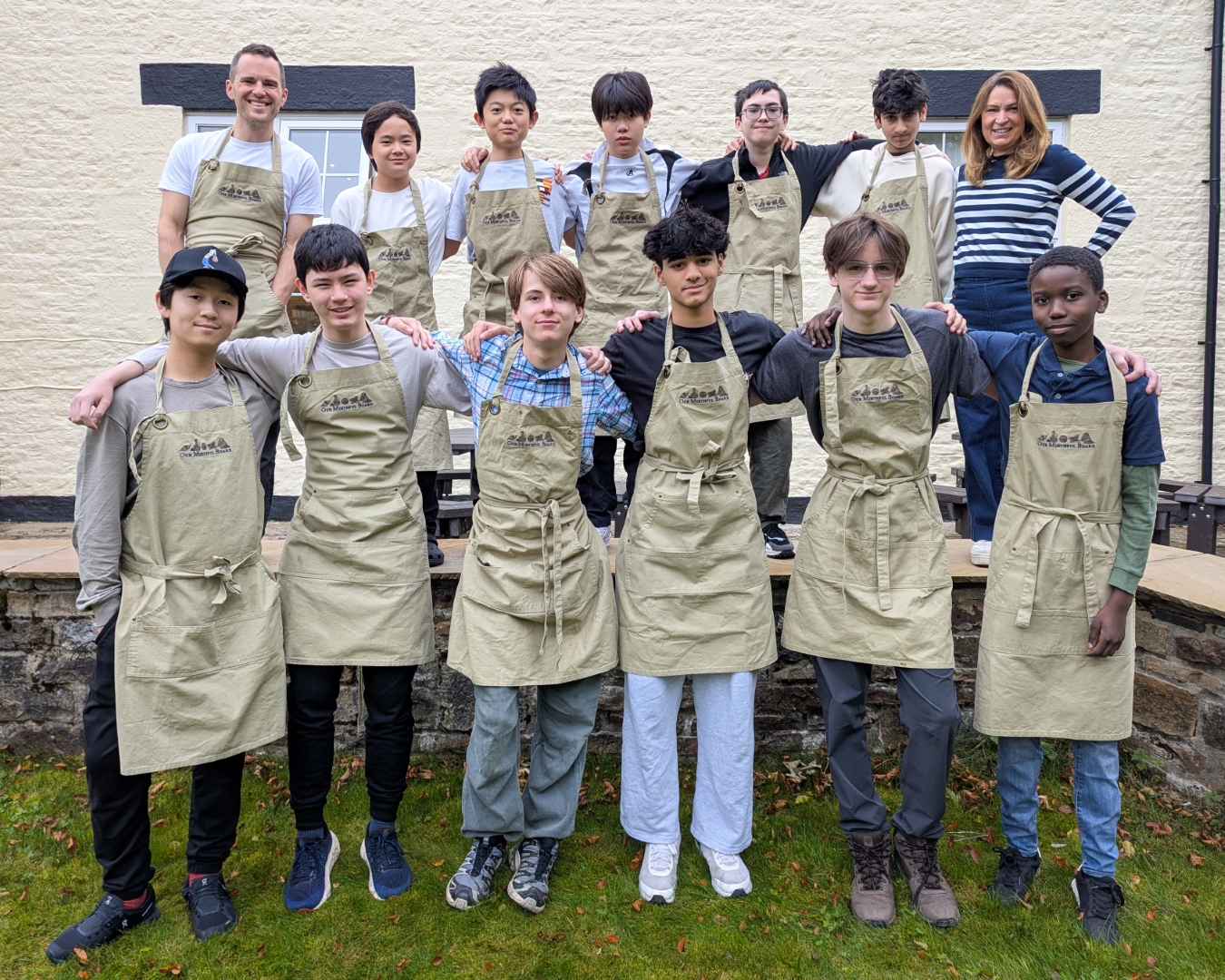 Dr Horsfield and team, cooking in the Pennines