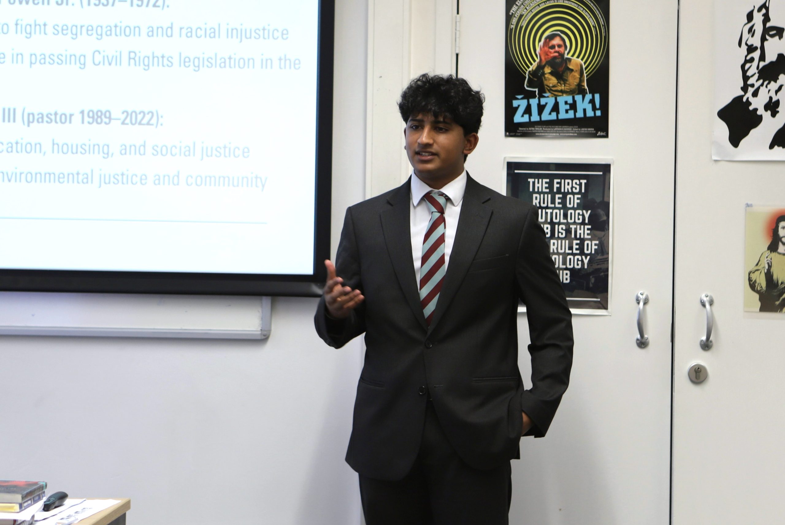 Remove pupil speaking to other pupils in Philosophy Society for BHM