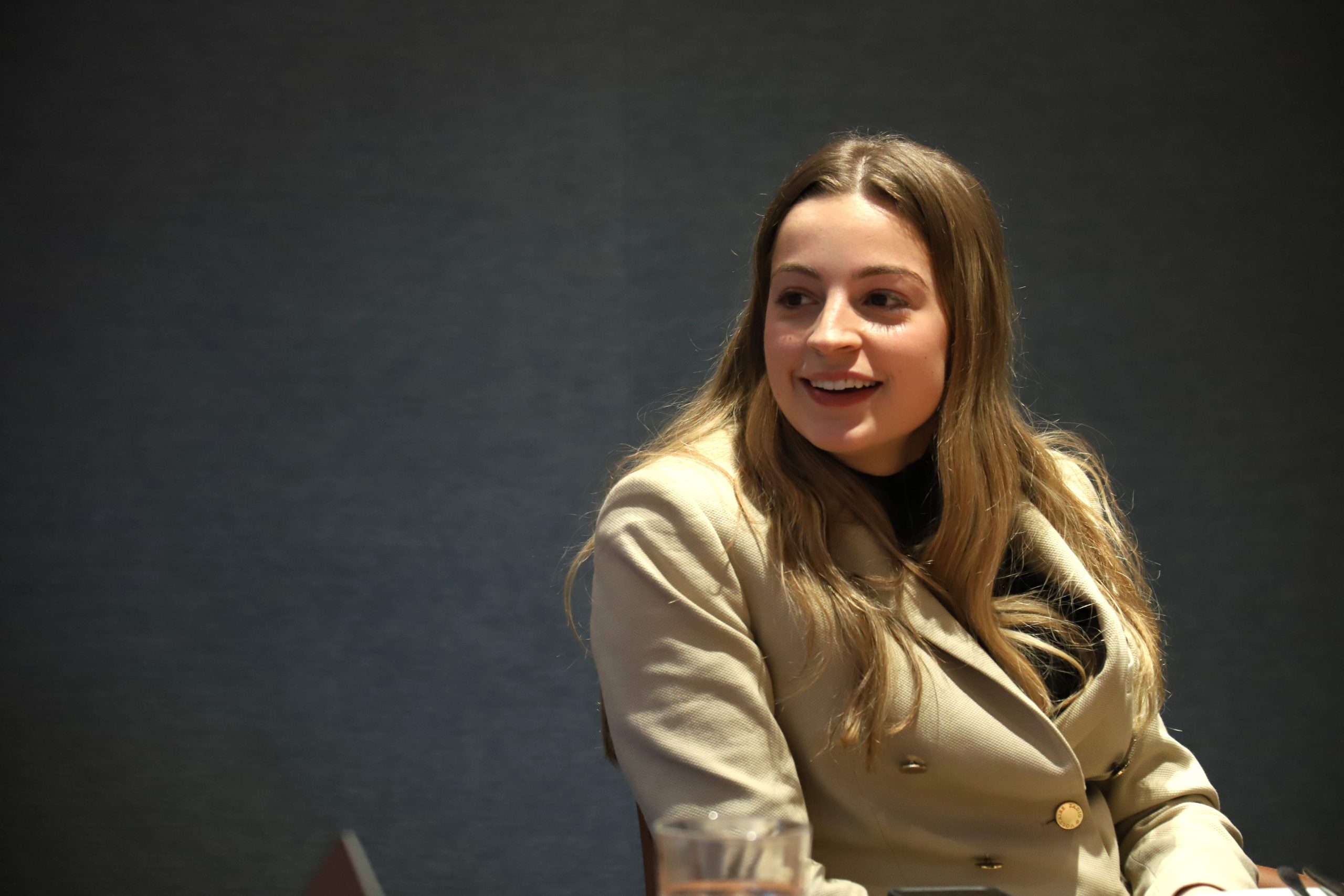 Florence smiling in the meeting